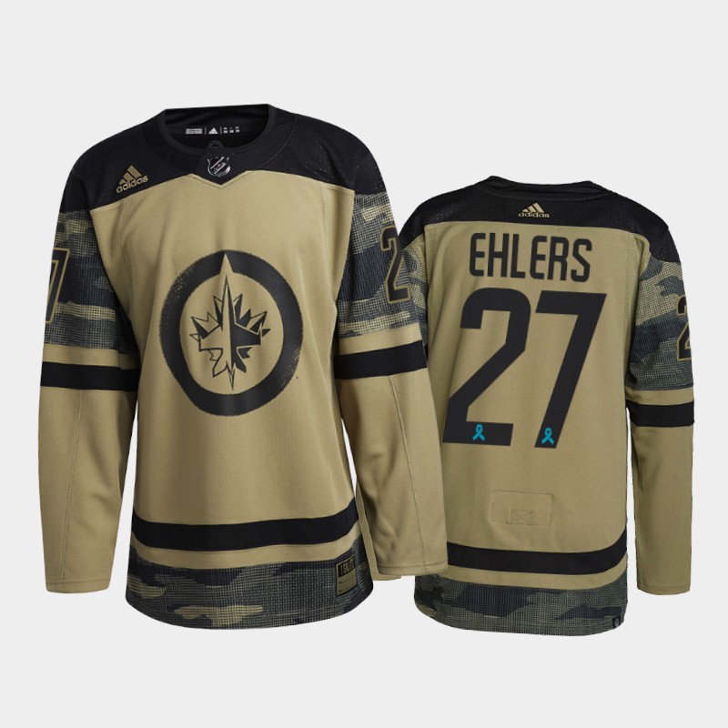 Nikolaj Ehlers Winnipeg Jets Canadian Armed Force Jersey Camo #27 2021 CAF Night