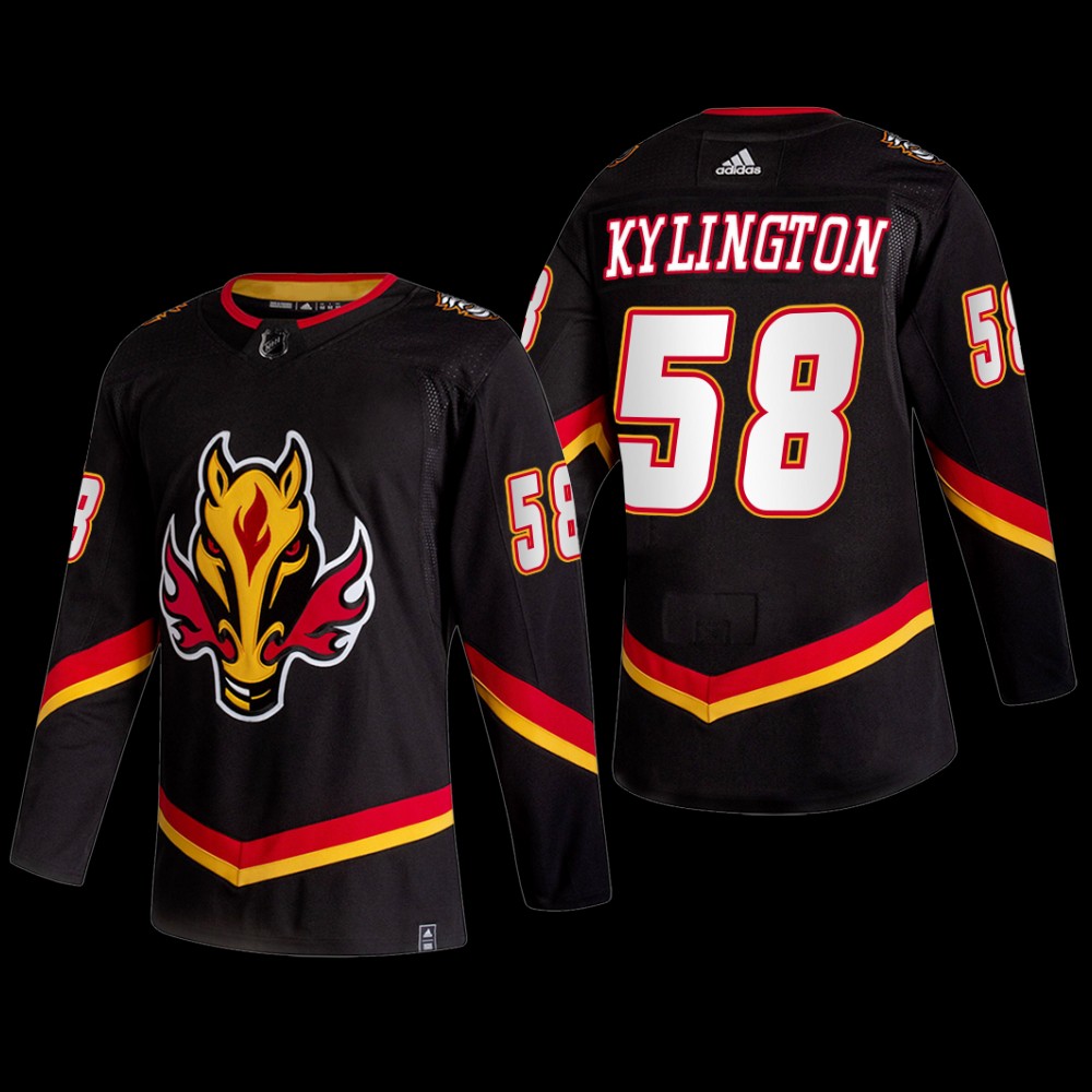 Oliver Kylington #58 Calgary Flames Alternate 2022-23 Black Jersey