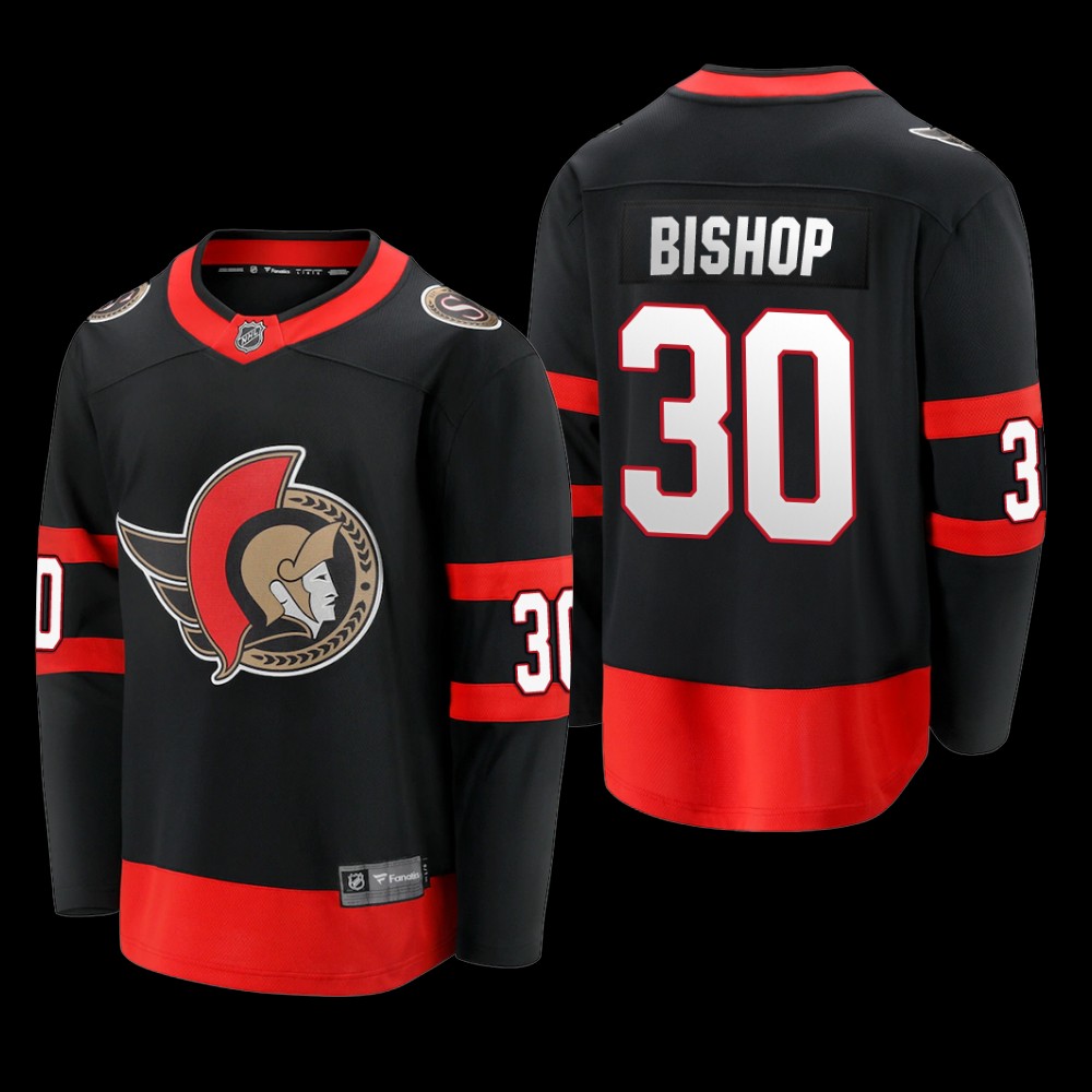 Ottawa Senators #30 Ben Bishop Black 2022 Home Jersey