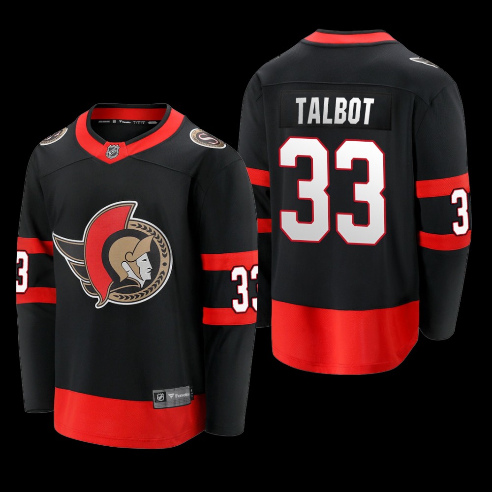 Ottawa Senators #33 Cam Talbot Black 2022 Home Breakaway Player Jersey