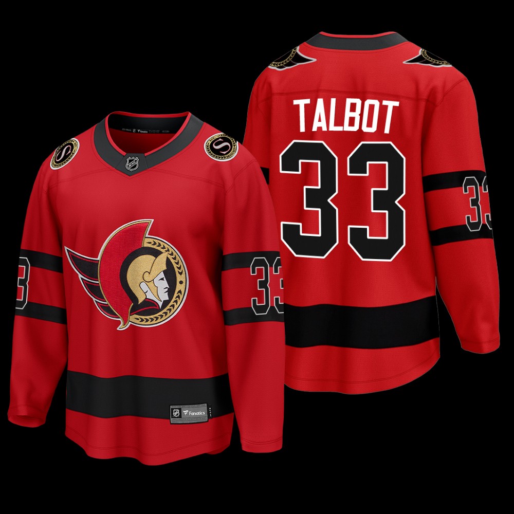 Ottawa Senators #33 Cam Talbot Red 2022 Special Edition Reverse Retro Jersey