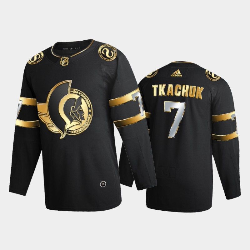 Ottawa Senators brady tkachuk #7 2020-21 Golden Black Limited Edition Jersey