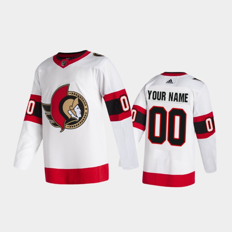 Ottawa Senators Custom #00 Away White 2020-21 2D Pro Jersey