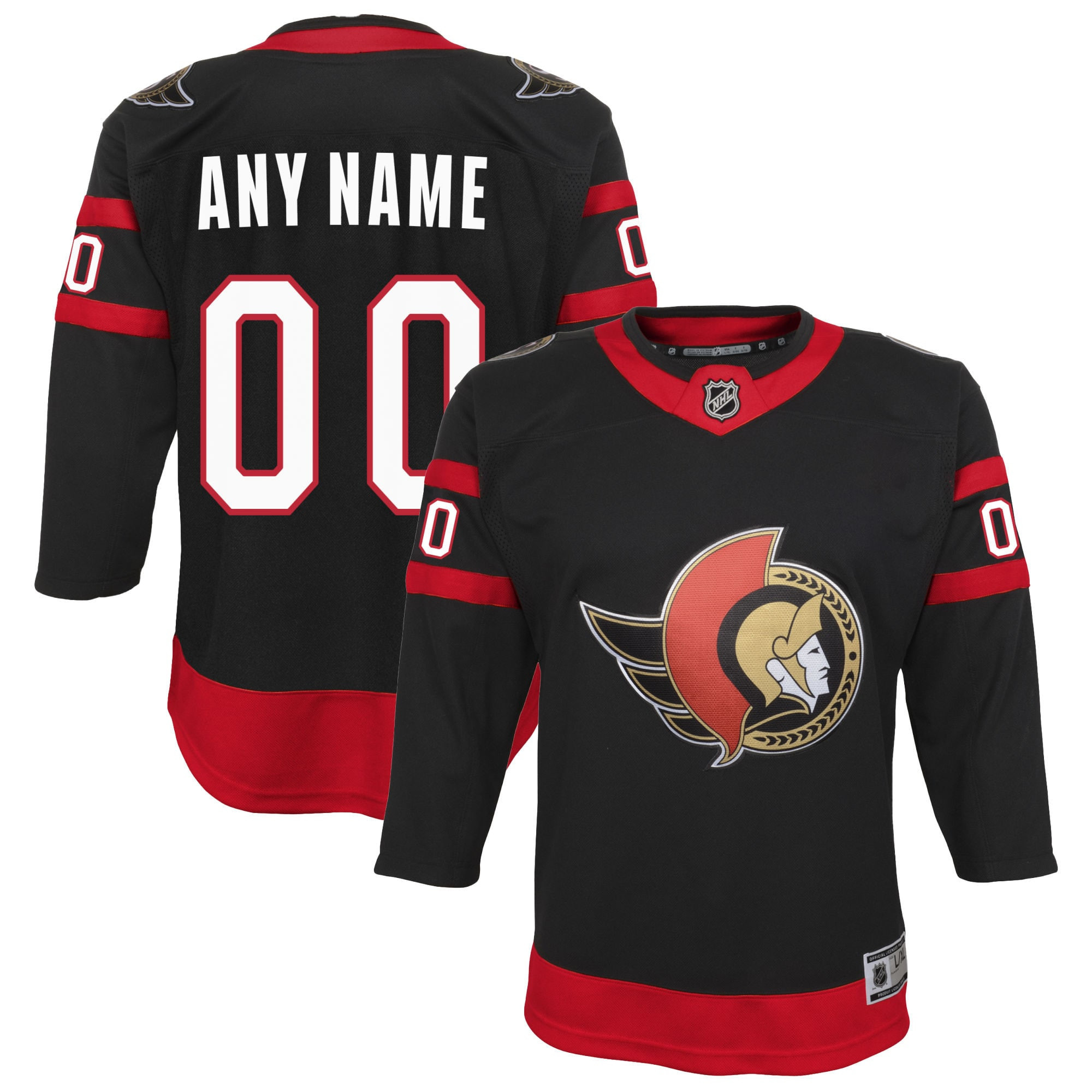 Ottawa Senators Home Custom Premier Jersey - Black Custom Jerseys 