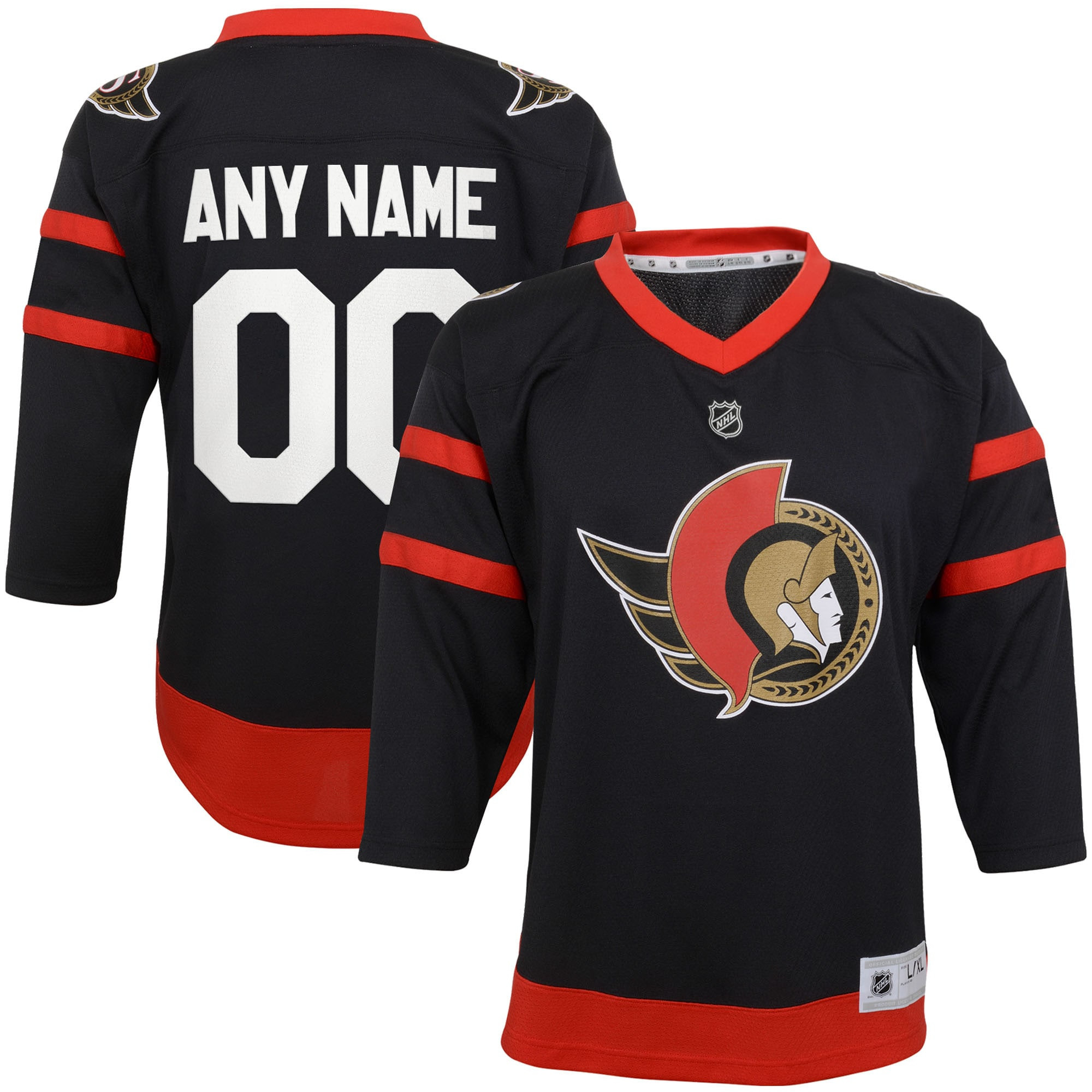 Ottawa Senators Home Replica Custom Jersey - Black Custom Jerseys 