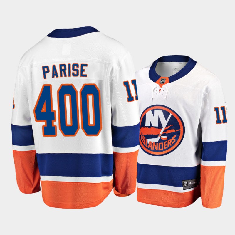 Zach Parise New York Islanders 400 Career Goals White Special Jersey