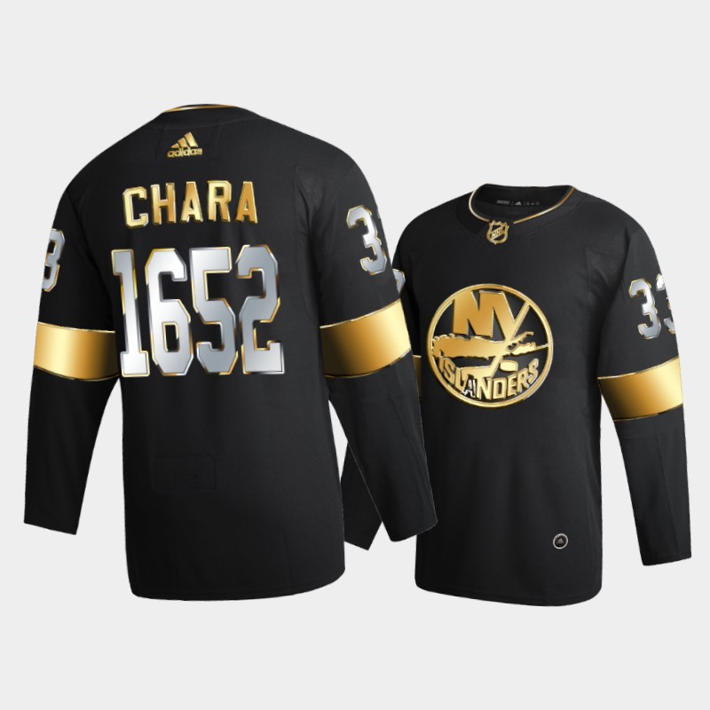Zdeno Chara #33 New York Islanders 1652 Career Games Black Most Games Played Jersey