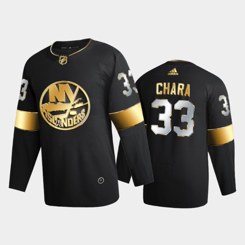 Zdeno Chara #33 New York Islanders Golden Edition Black Jersey