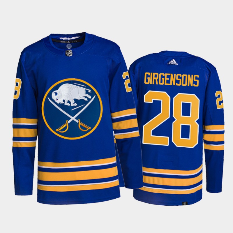 Zemgus Girgensons Buffalo Sabres Home Jersey 2021-22 Royal #28 Primegreen Uniform