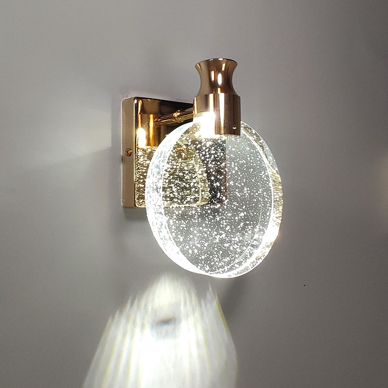 Modern Crystal Wall Lamp Led Lighting Luxury Glass