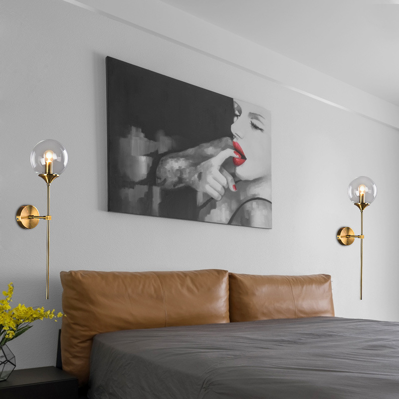 Modern Glass Wall Lamp Creative Golden Sconces Lighting - Image 4
