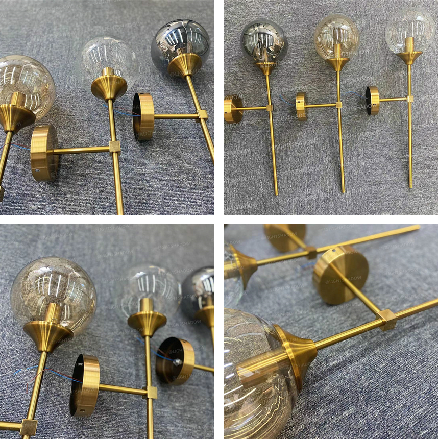 Modern Glass Wall Lamp Creative Golden Sconces Lighting - Image 6