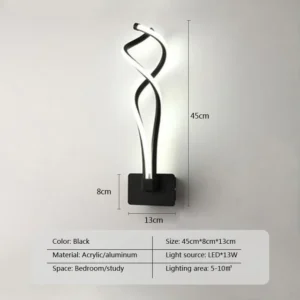 Alternative view of Modern Minimalist LED Wall Lamp Home Wall Sconce
