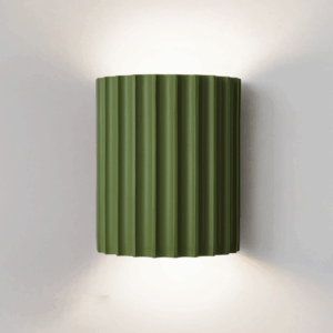 Alternative view of Nordic Green Resin LED Bedside Table Bedroom Art Wall