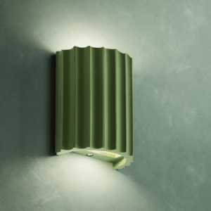 Nordic Green Resin LED Bedside Table Bedroom Art Wall