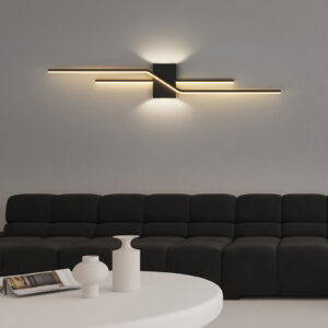 Alternative view of Art Long Gold Black White New Modern LED Wall Lights