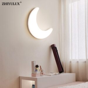 Alternative view of Simple Moon Modern LED Wall Lights for Children Bedroom