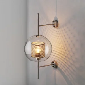 Alternative view of Modern Glass Wall Lamps Fixture Luminaire Sconce Lighting Bedside Living Room Home Decoration Aisel Horridor Golden Ball Light